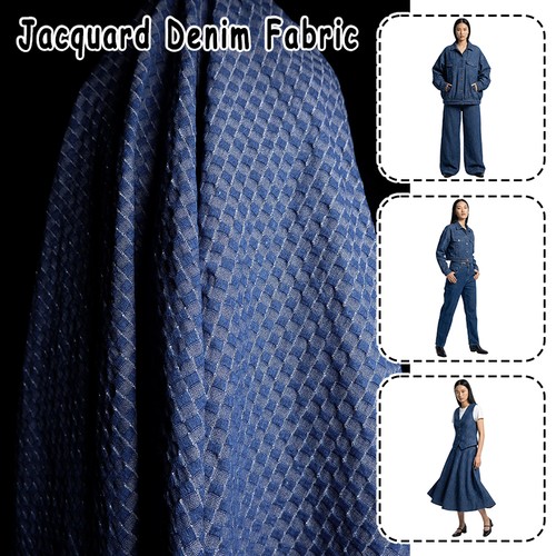 Jacquard denim fabric lattice - denim,