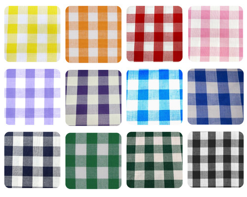Polycotton gingham check - polycotton, 1"