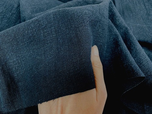 Stone washed plain linen - washed,