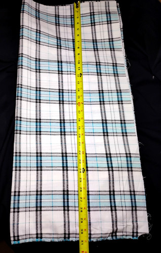 Plaid shirt fabric - yds, by