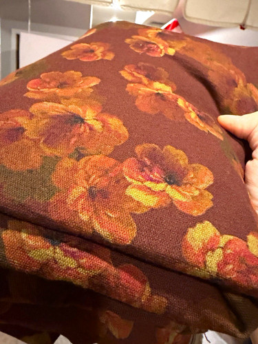 Vintage floral washed linen - floral,