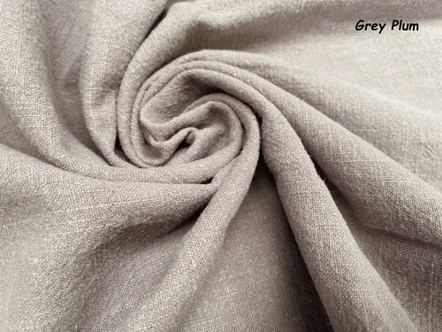 Stone washed plain linen - stone,