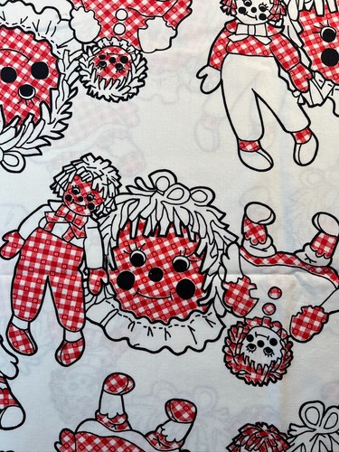 Fabric rare vtg 70s raggedy - -,